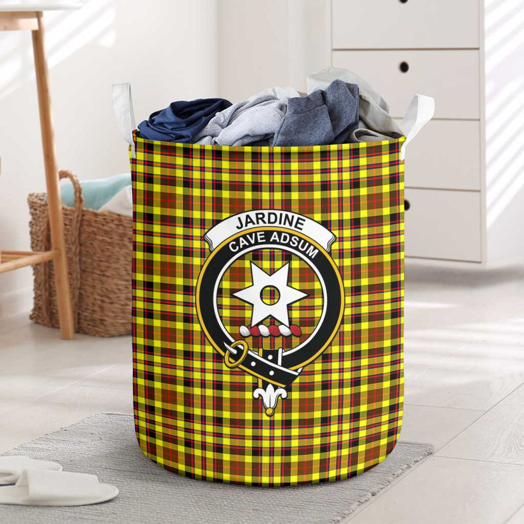 Jardine Modern Tartan Laundry Basket with Family Crest One Size - Tartanvibesclothing Shop