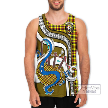 Jardine Modern Tartan Men's Tank Top with Epic Bagpipe Style