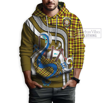 Jardine Modern Tartan Hoodie with Epic Bagpipe Style