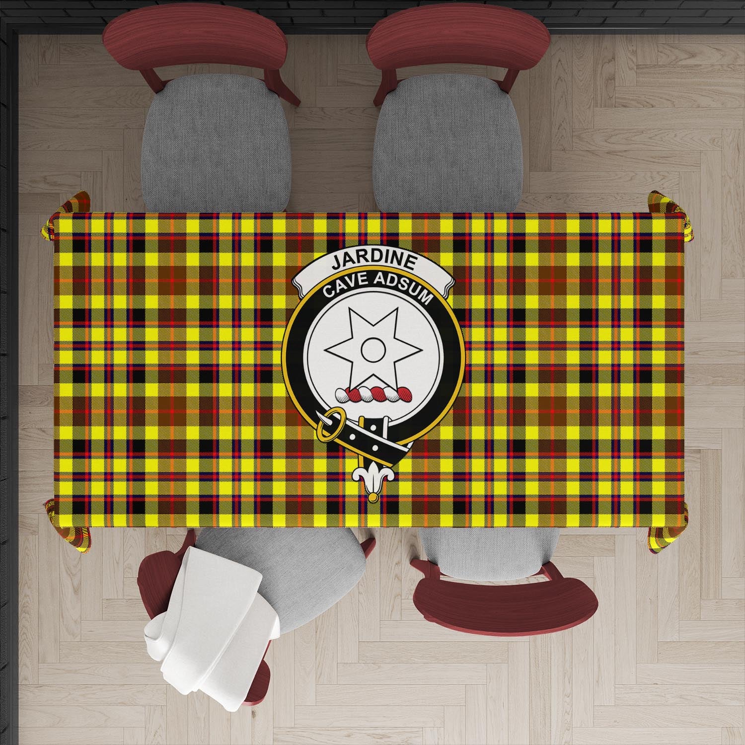 jardine-modern-tatan-tablecloth-with-family-crest