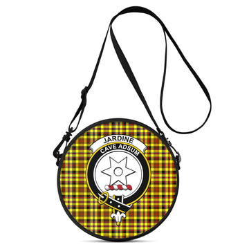 Jardine Modern Tartan Round Satchel Bags with Family Crest