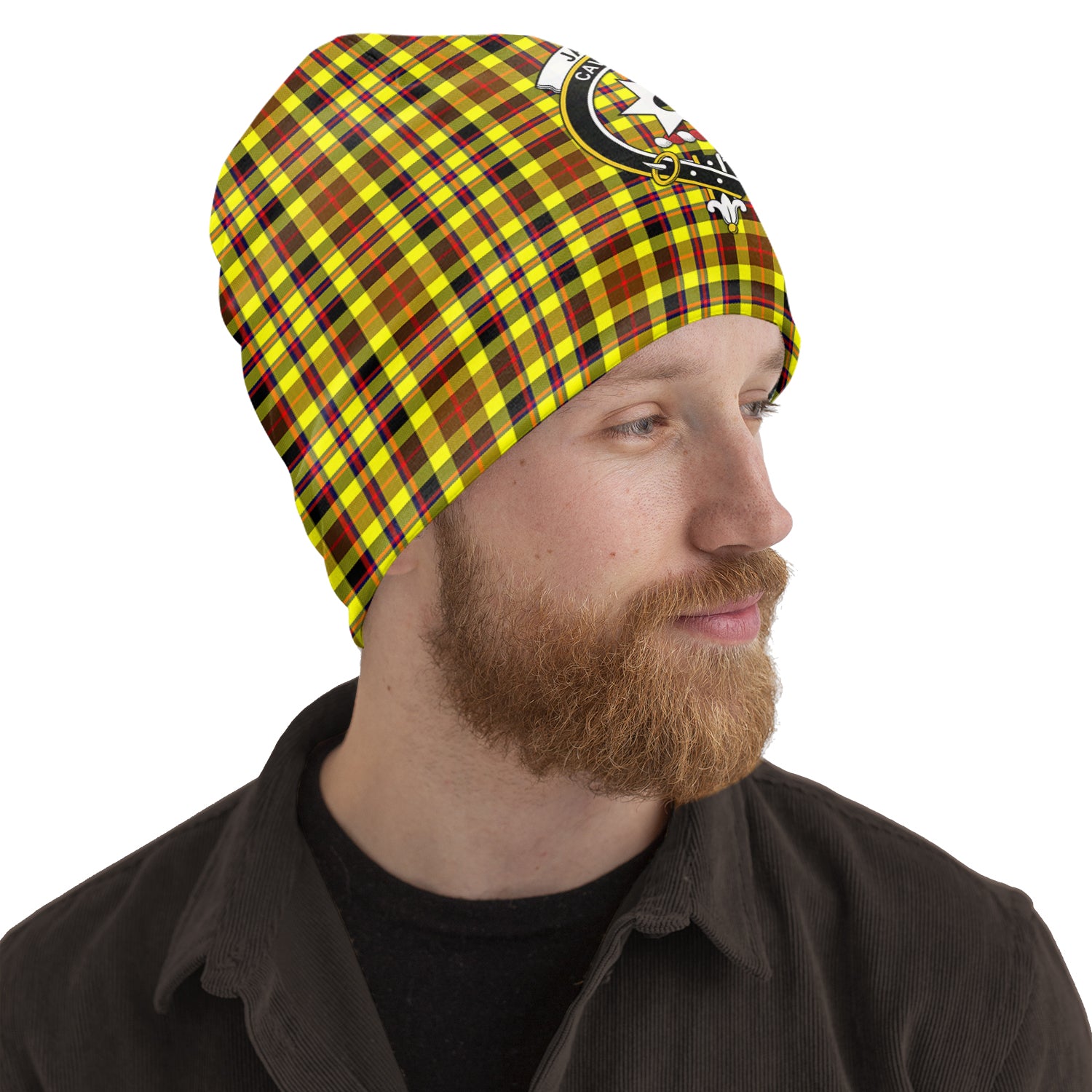 Jardine Modern Tartan Beanies Hat with Family Crest One Size 10.5*10.2 inches - Tartan Vibes Clothing