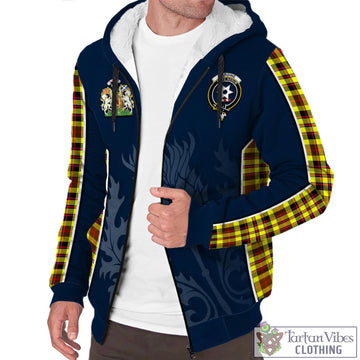 Jardine Modern Tartan Sherpa Hoodie with Family Crest and Scottish Thistle Vibes Sport Style