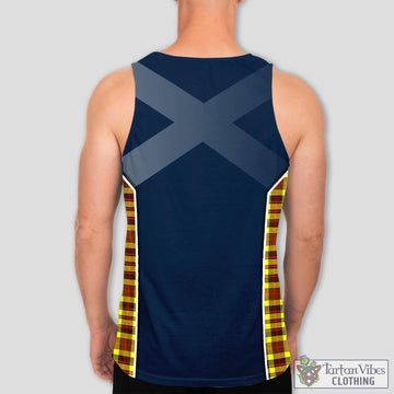 Jardine Modern Tartan Men's Tanks Top with Family Crest and Scottish Thistle Vibes Sport Style