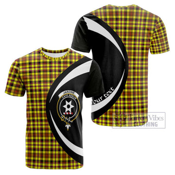 Jardine Modern Tartan Cotton T-shirt with Family Crest Circle Style