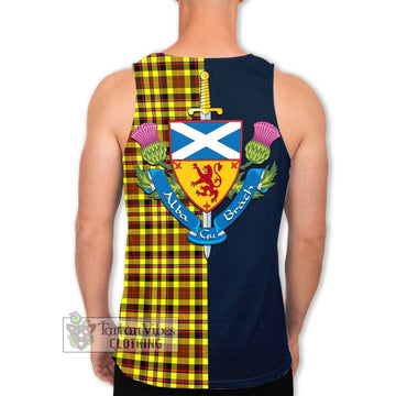 Jardine Modern Tartan Men's Tank Top Alba with Scottish Lion Royal Arm Half Style