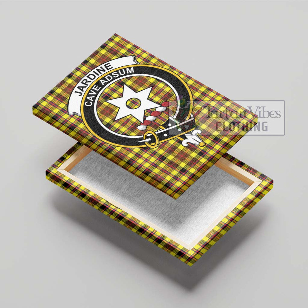 Jardine Modern Tartan Canvas Print Wall Art with Family Crest - Tartan Vibes Clothing