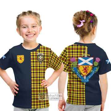 Jardine Modern Tartan Kid T-Shirt Alba with Scottish Lion Royal Arm Half Style