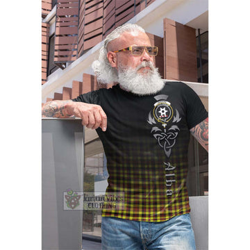 Jardine Modern Tartan Cotton T-shirt Featuring Alba Gu Brath Family Crest Celtic Inspired