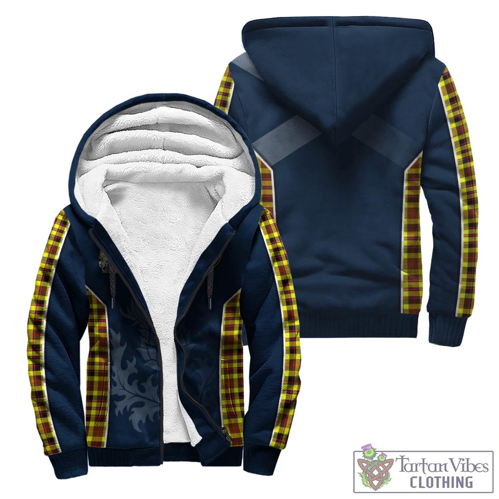 Tartan Vibes Clothing Jardine Modern Tartan Sherpa Hoodie with Family Crest and Scottish Thistle Vibes Sport Style