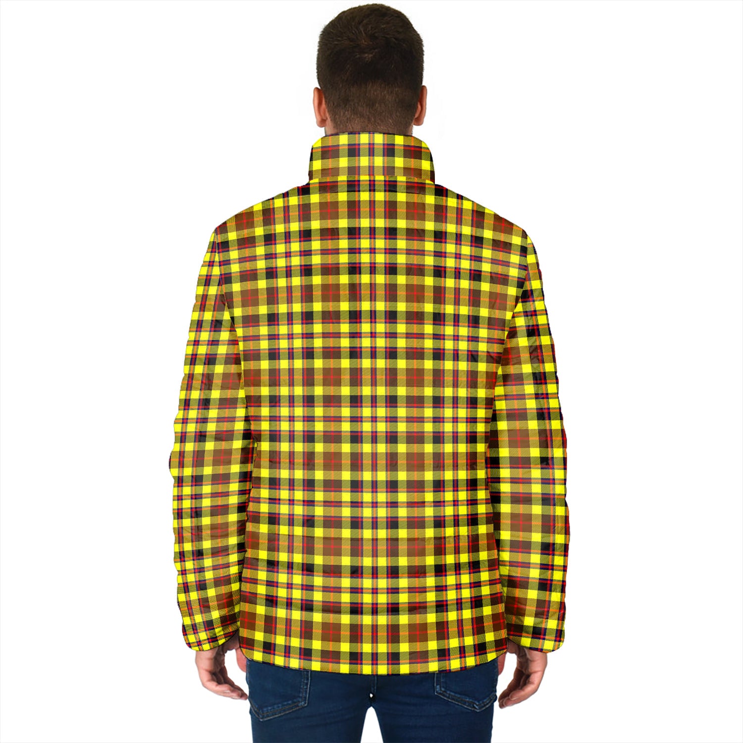 Jardine Modern Tartan Padded Jacket with Family Crest - Tartan Vibes Clothing