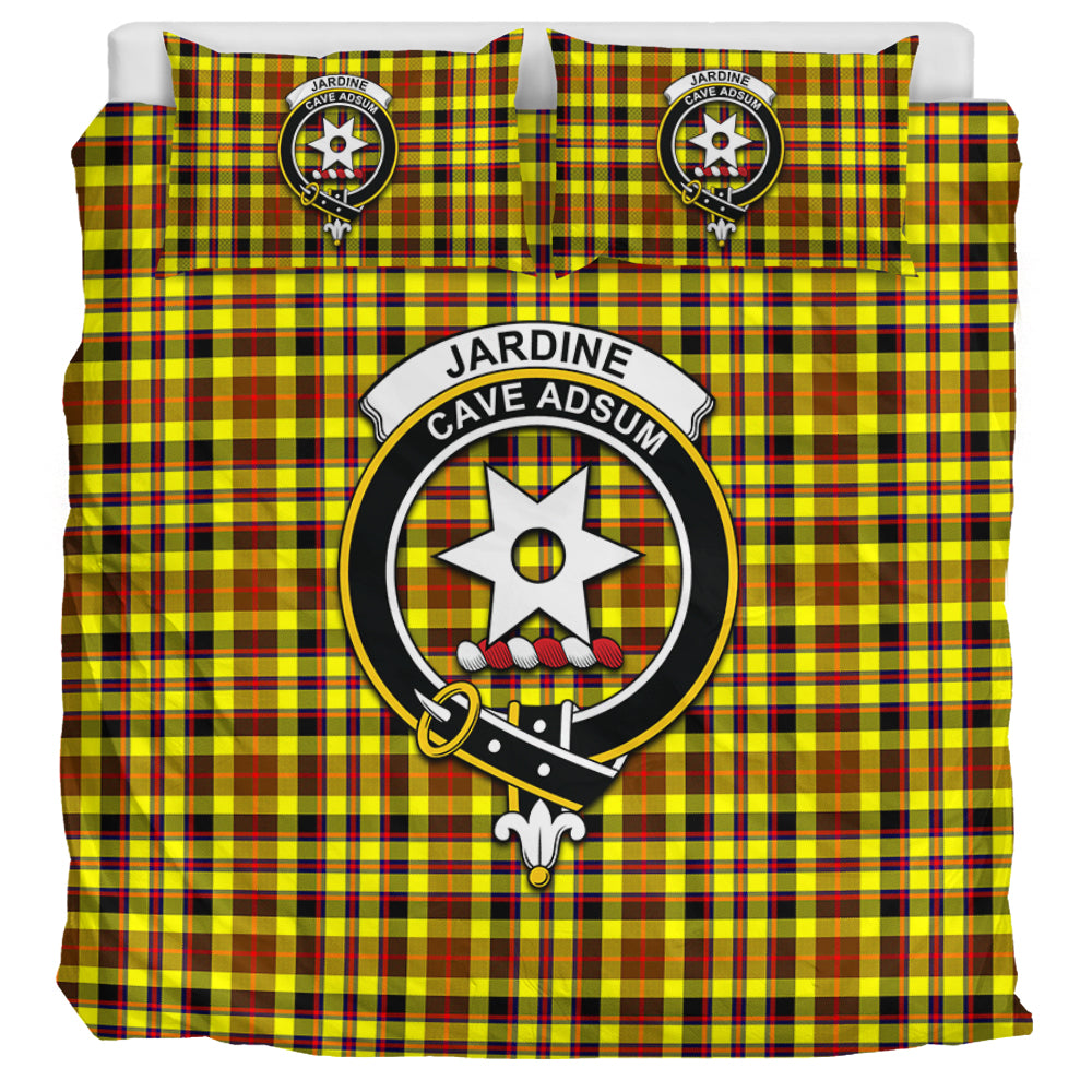 Jardine Modern Tartan Bedding Set with Family Crest UK Bedding Set UK Super King 104*94 inch - Tartan Vibes Clothing