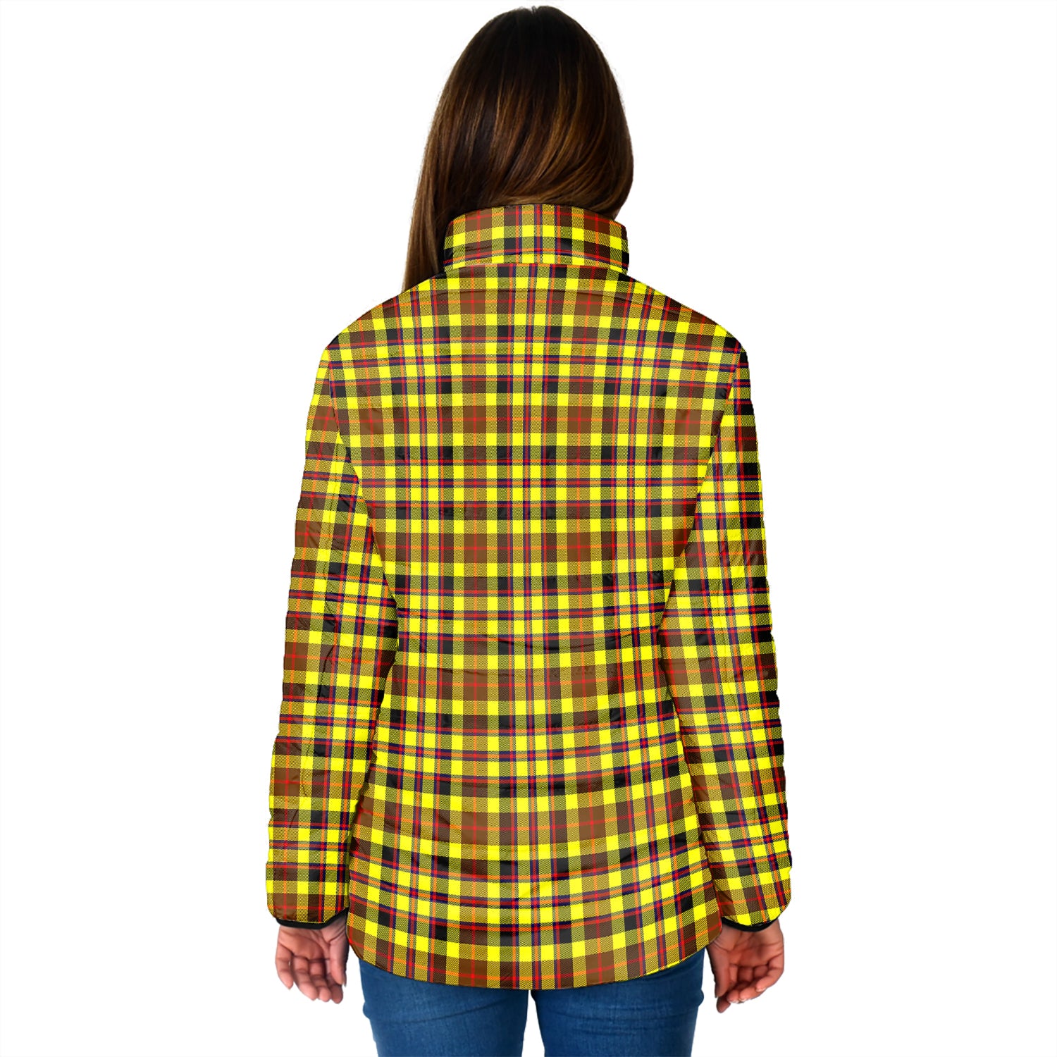 Jardine Modern Tartan Padded Jacket with Family Crest - Tartan Vibes Clothing