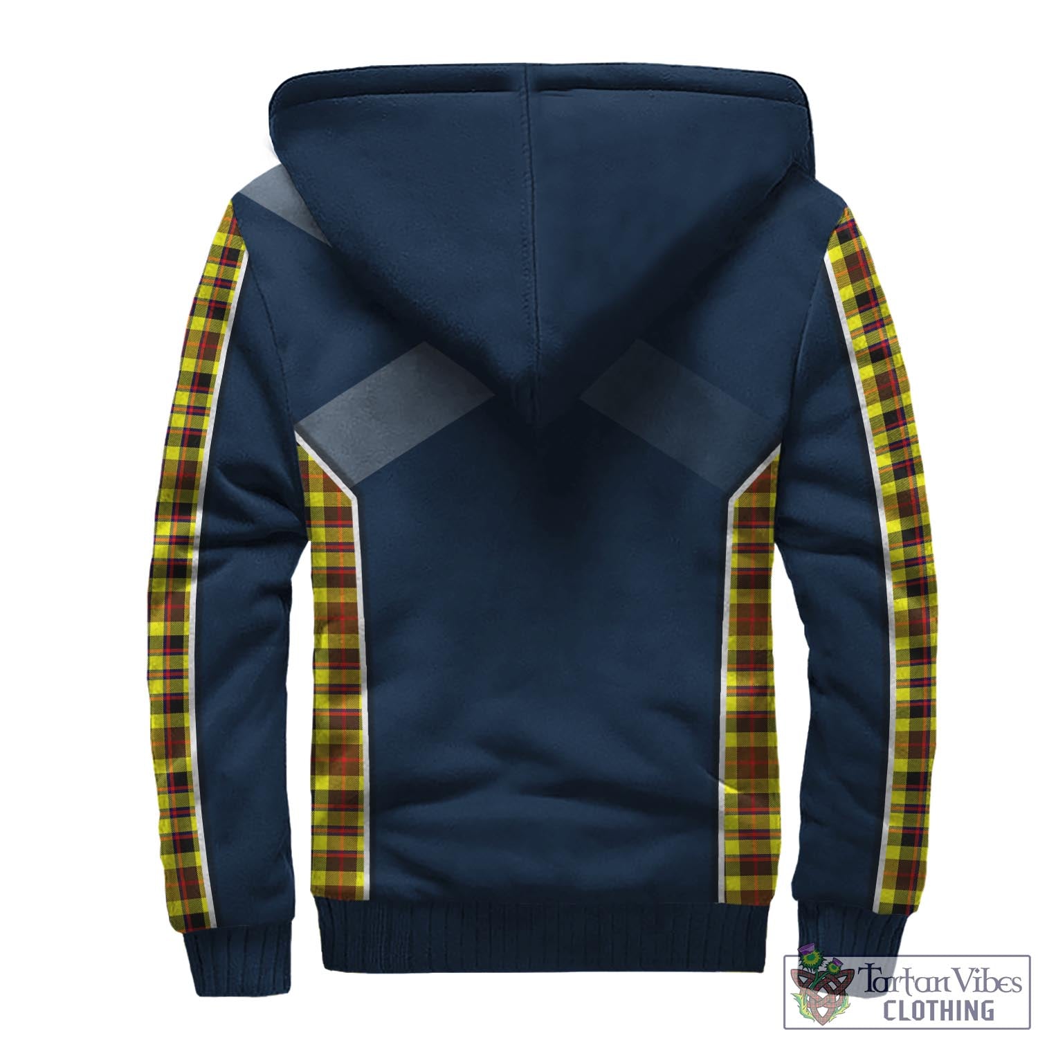 Tartan Vibes Clothing Jardine Modern Tartan Sherpa Hoodie with Family Crest and Scottish Thistle Vibes Sport Style