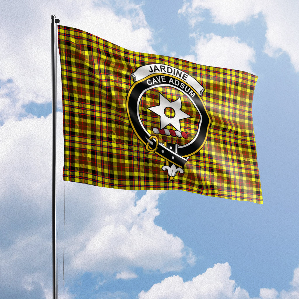 Jardine Modern Tartan Flag with Family Crest House Flag (Horizontal) - Tartan Vibes Clothing