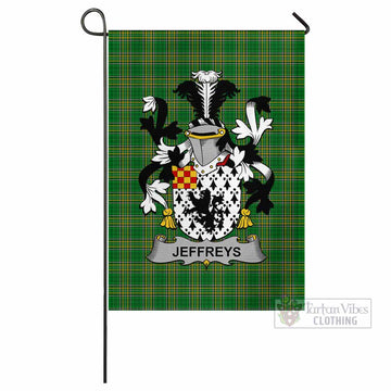 Jeffreys Irish Clan Tartan Flag with Coat of Arms