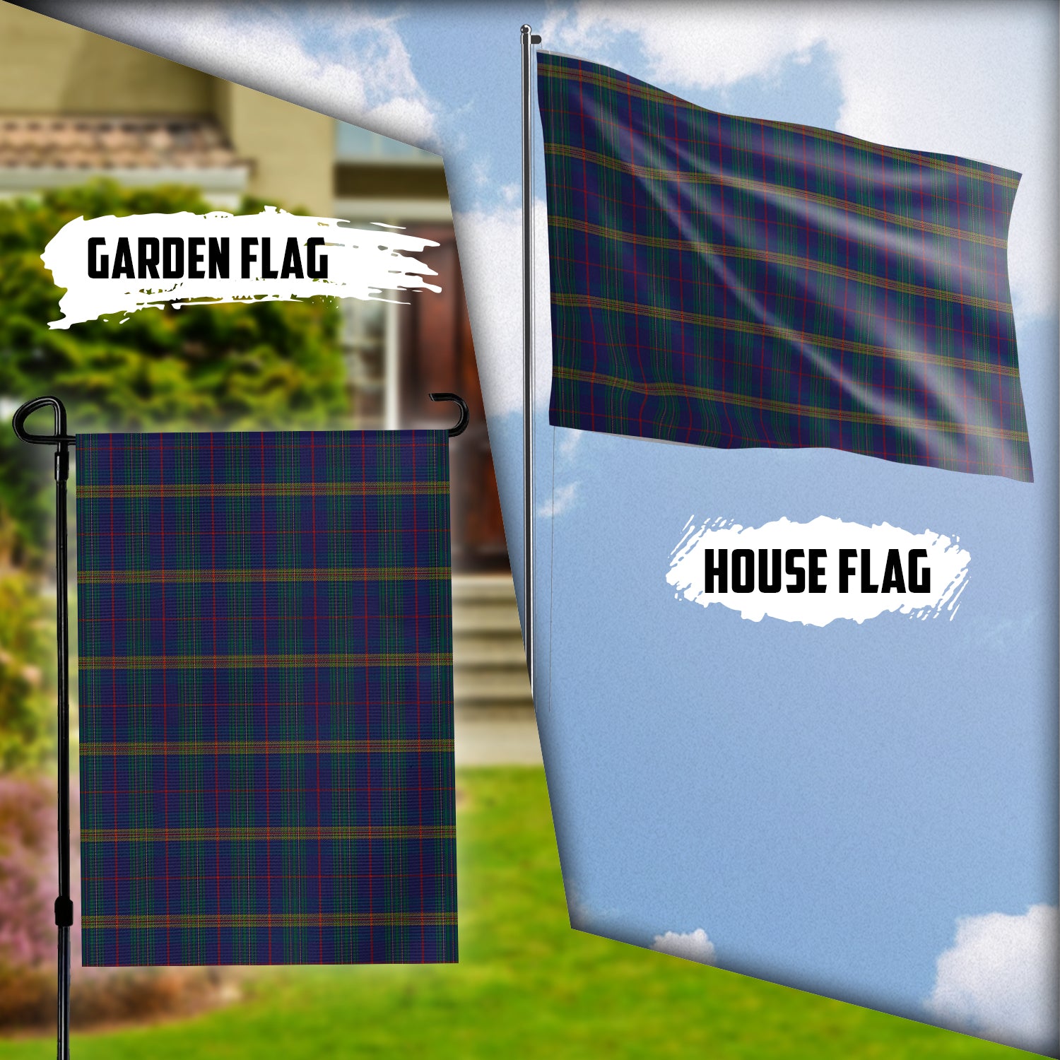 Jenkins of Wales Tartan Flag Garden Flag (Vertical) - Tartan Vibes Clothing