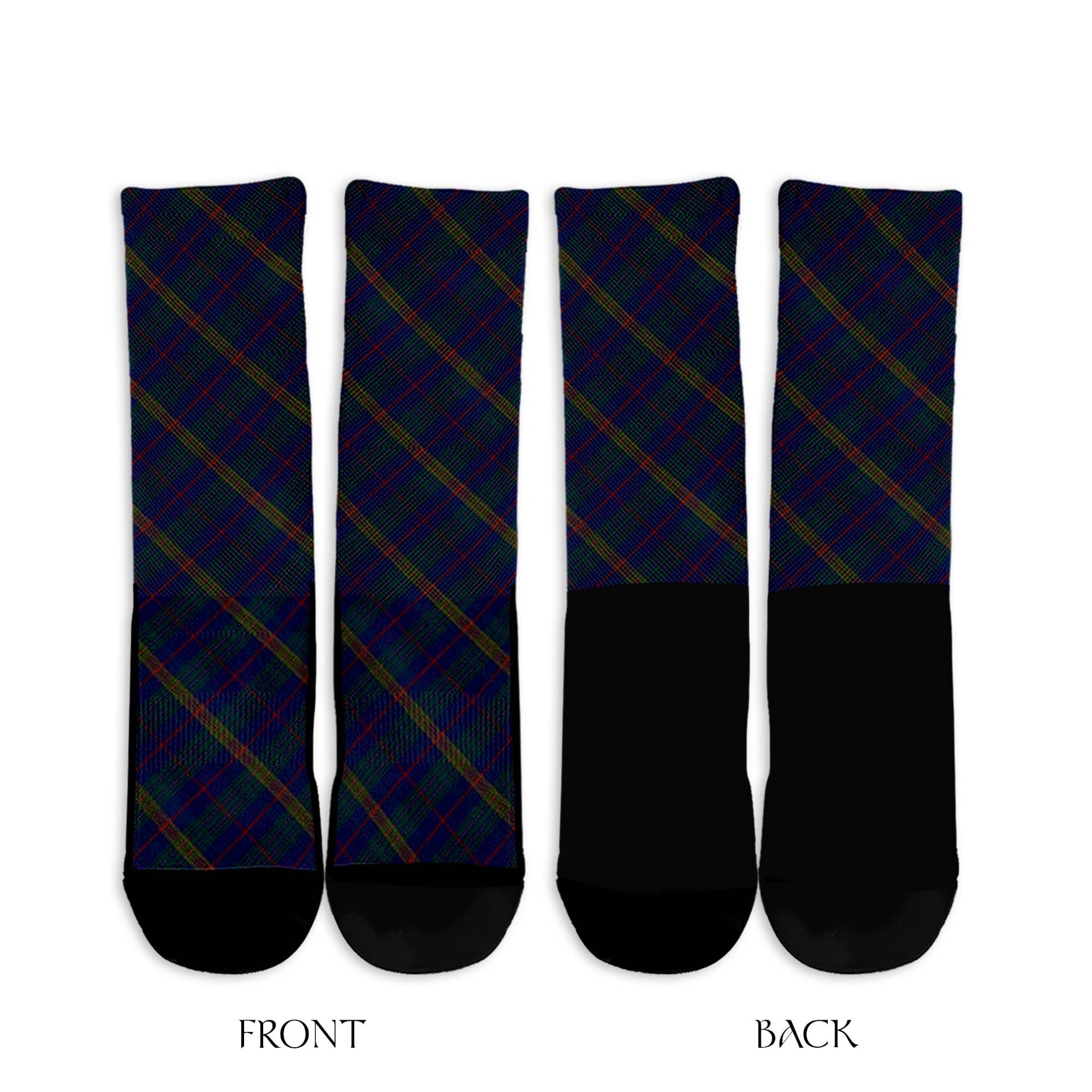 Jenkins of Wales Tartan Crew Socks Cross Tartan Style - Tartanvibesclothing