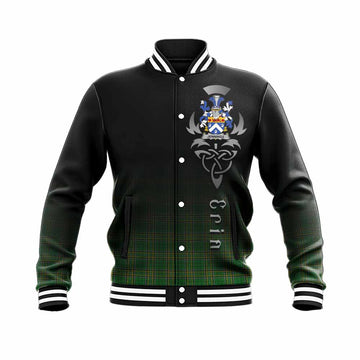 Jennings Irish Clan Baseball Jacket with Coat of Arms Erin Go Bragh Celtic Inspired Unisex - Tartan Vibes Clothing