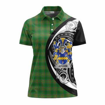 Jephson Irish Clan Women's Polo Shirt Celtic Circle Style Women - Tartan Vibes Clothing