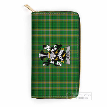 Jervis Irish Clan Tartan Women's Leather Wallet with Coat of Arms One Size 19.7*10.5*3.5 cm - Tartan Vibes Clothing