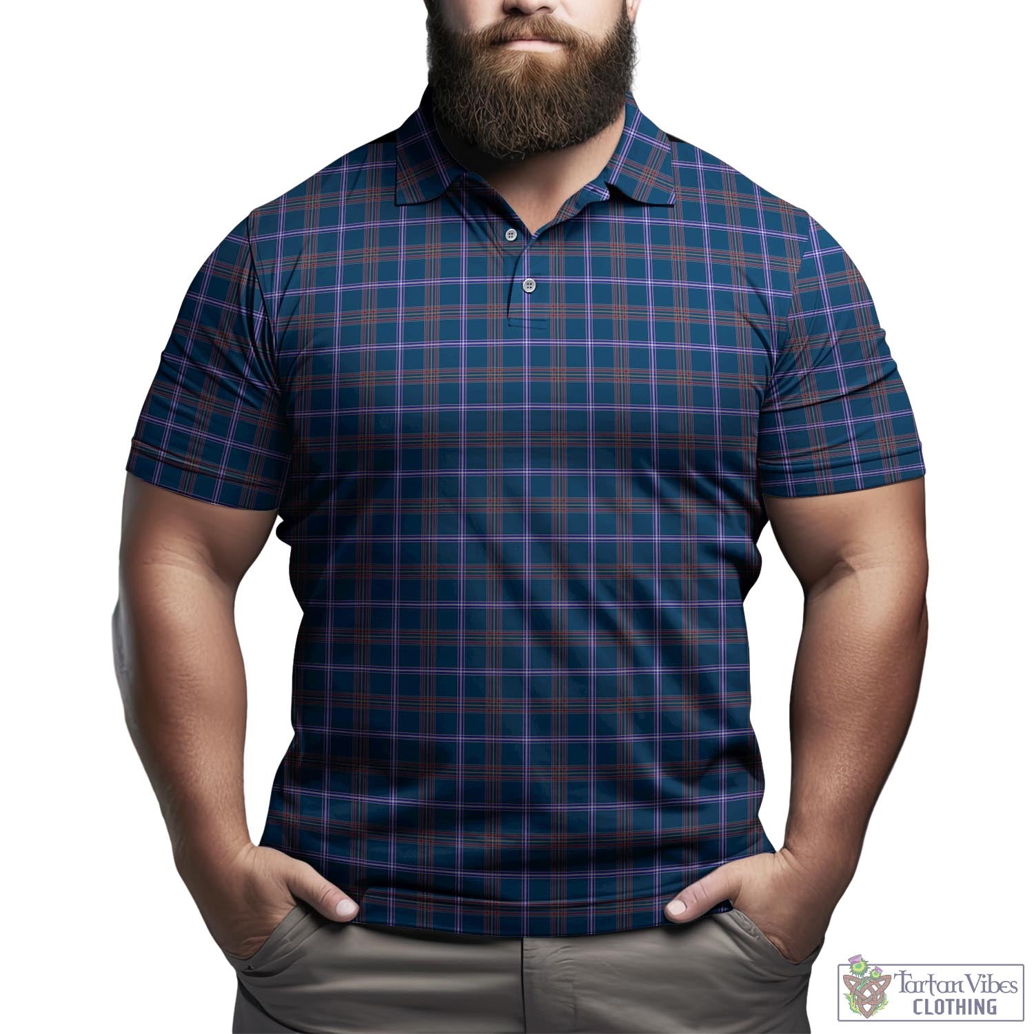 Tartan Vibes Clothing Jewish Tartan Mens Polo Shirt