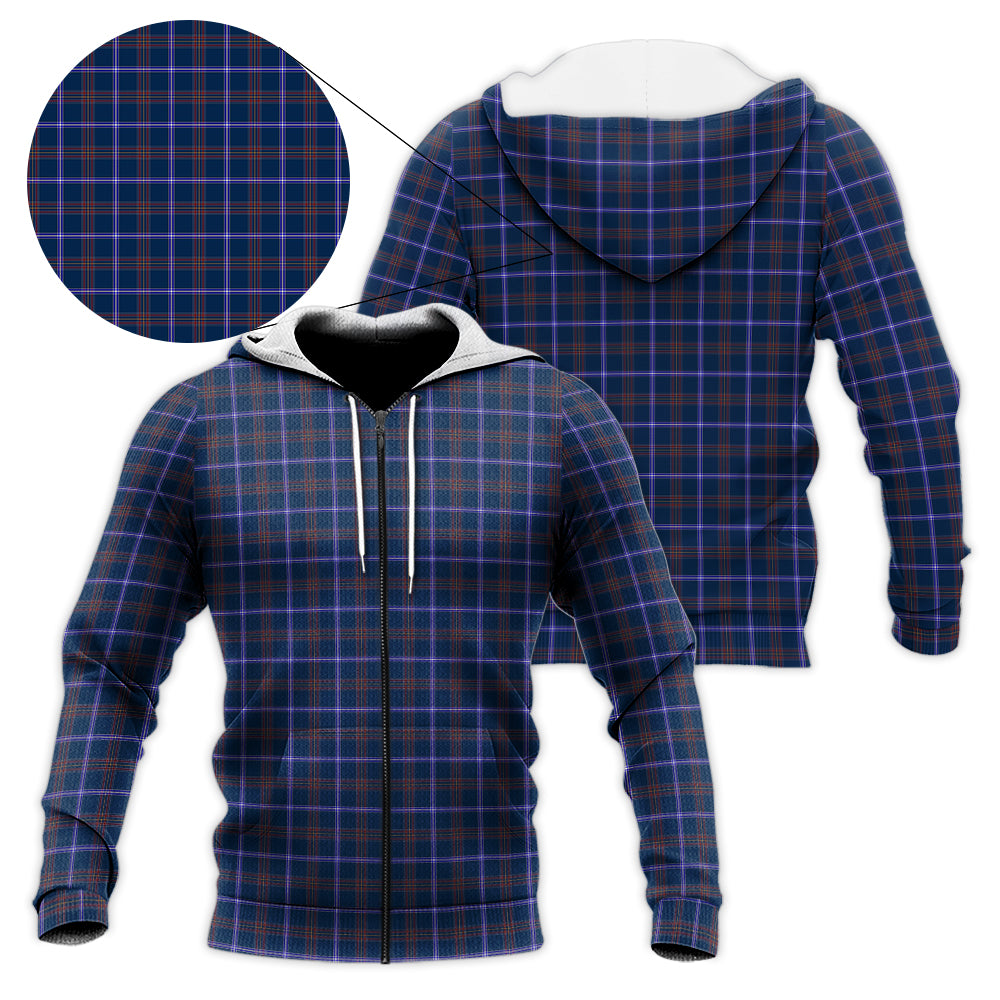 Jewish Tartan Knitted Hoodie Unisex - Tartan Vibes Clothing