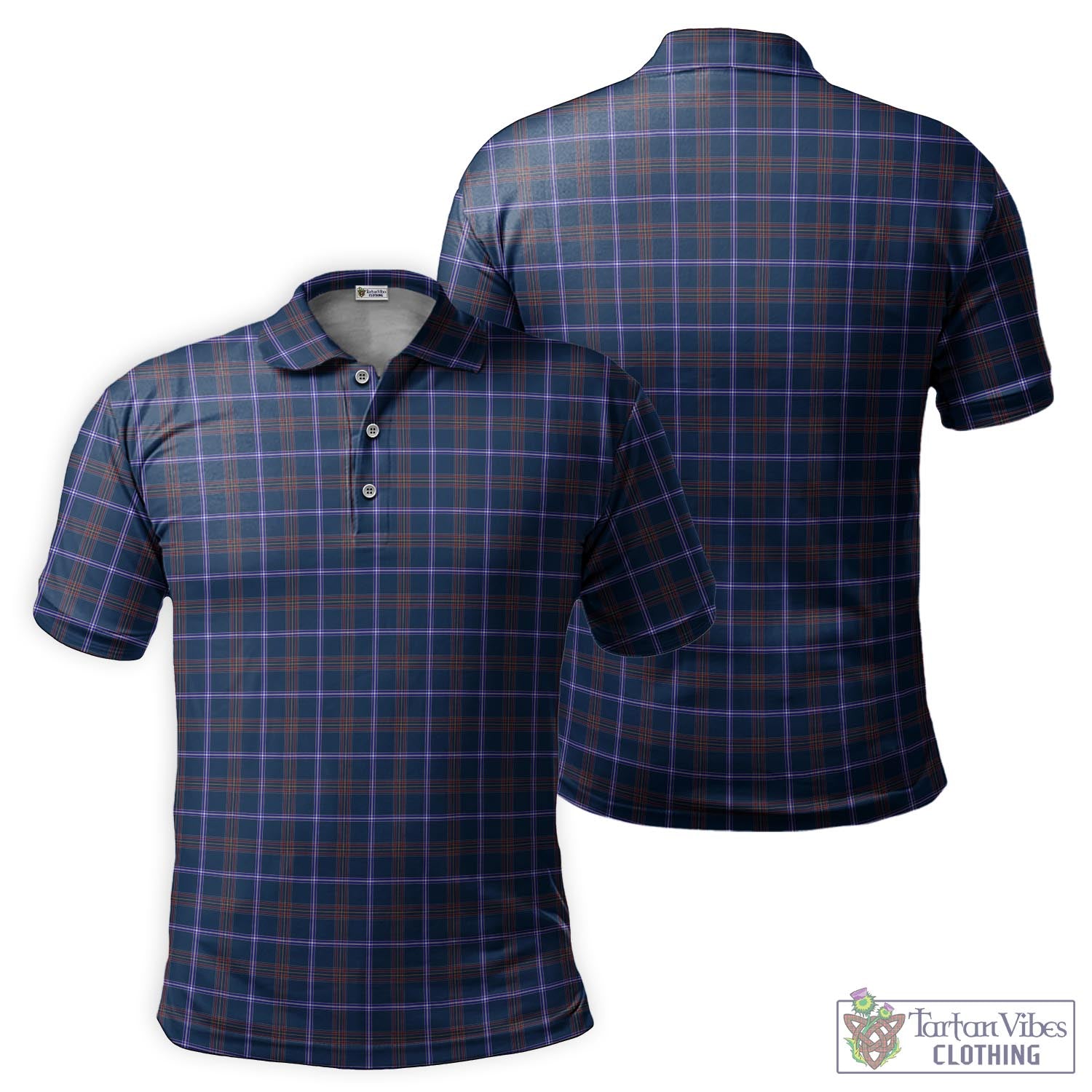 Tartan Vibes Clothing Jewish Tartan Mens Polo Shirt