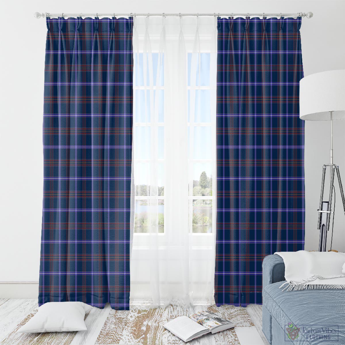 Jewish Tartan Window Curtain