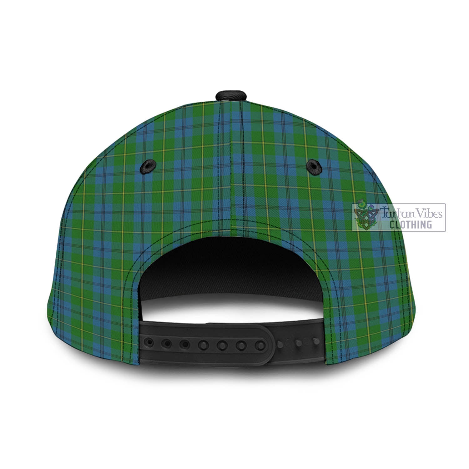 Tartan Vibes Clothing Johnston Tartan Classic Cap with Family Crest In Me Style