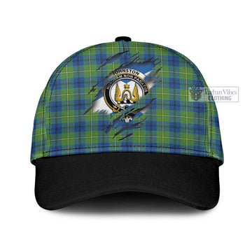 Johnston Ancient Tartan Classic Cap with Family Crest In Me Style