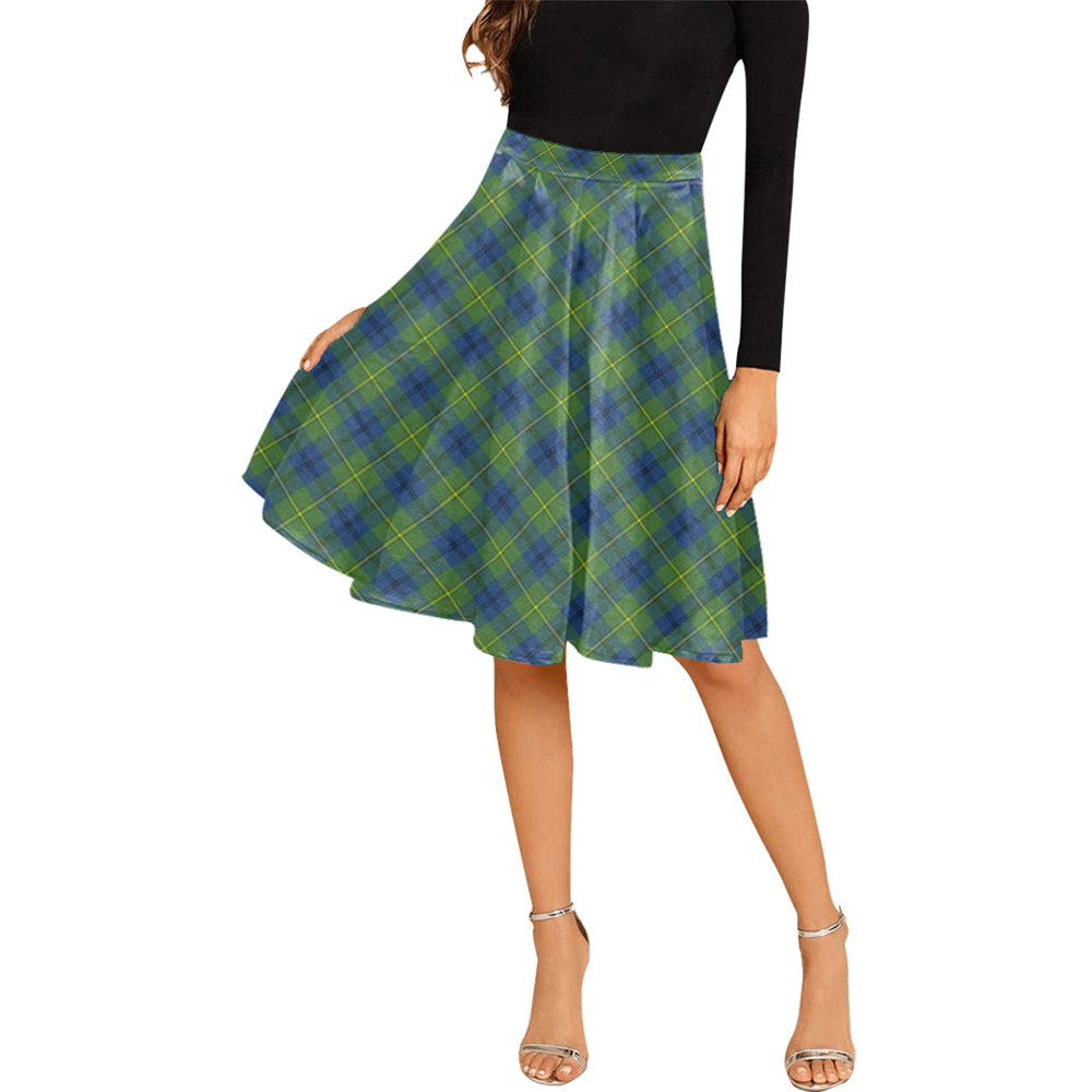 Johnstone-Johnston Ancient Tartan Melete Pleated Midi Skirt