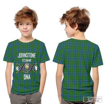 Johnstone (Johnston) Tartan Kid T-Shirt with Family Crest DNA In Me Style