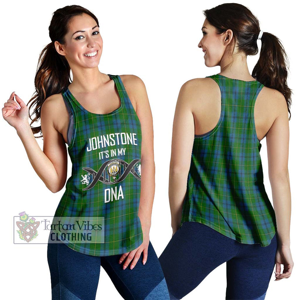 Johnstone (Johnston) Tartan Women's Racerback Tanks with Family Crest DNA In Me Style 4XL - Tartanvibesclothing Shop