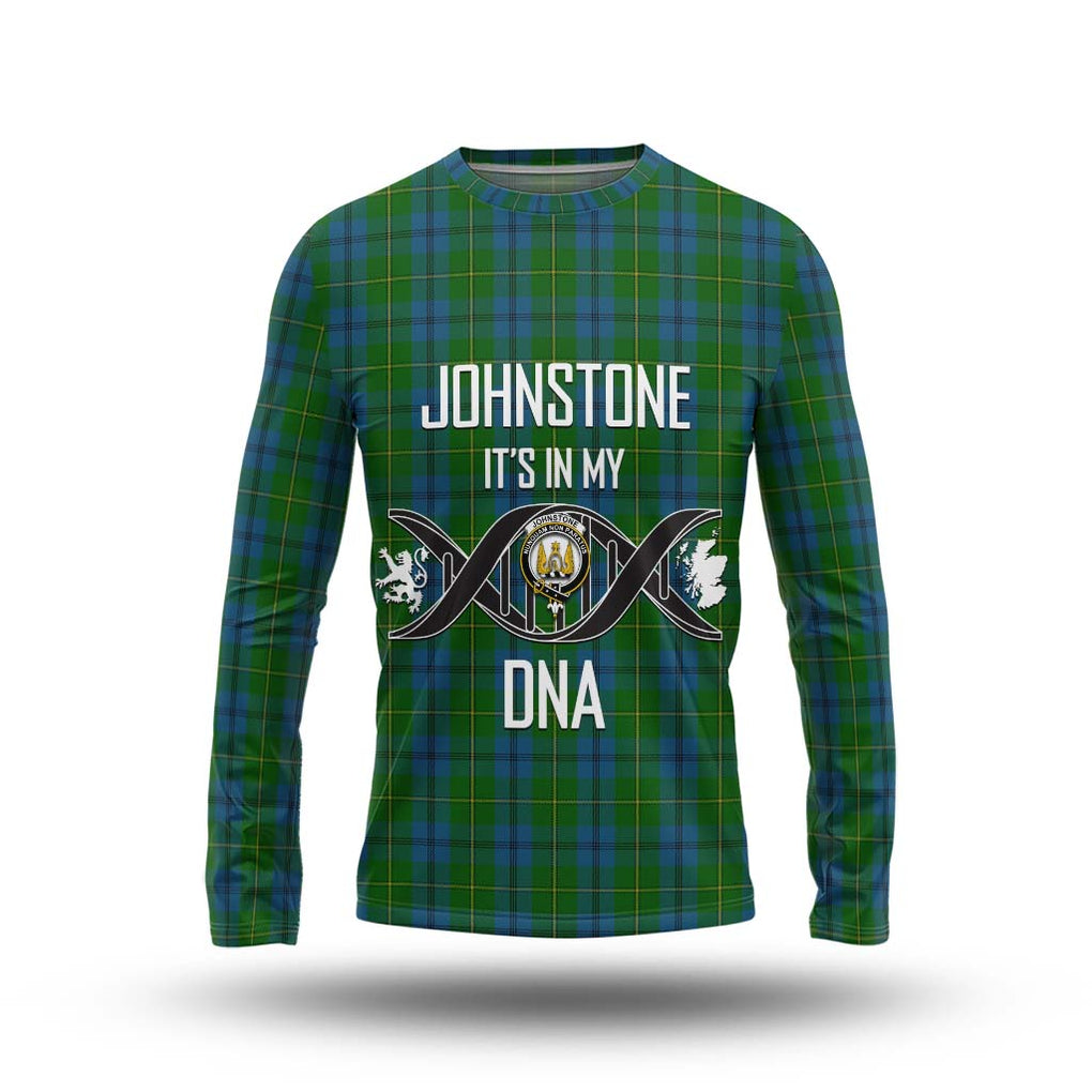 Johnstone (Johnston) Tartan Long Sleeve T-Shirt with Family Crest DNA In Me Style Unisex - Tartan Vibes Clothing