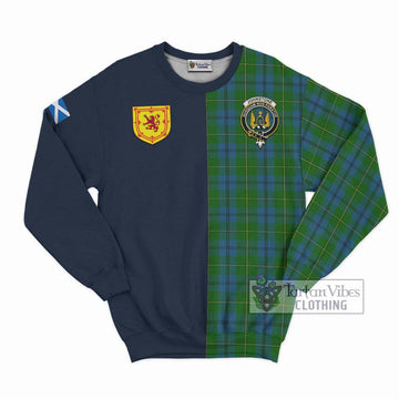 Johnstone (Johnston) Tartan Sweatshirt Alba with Scottish Lion Royal Arm Half Style