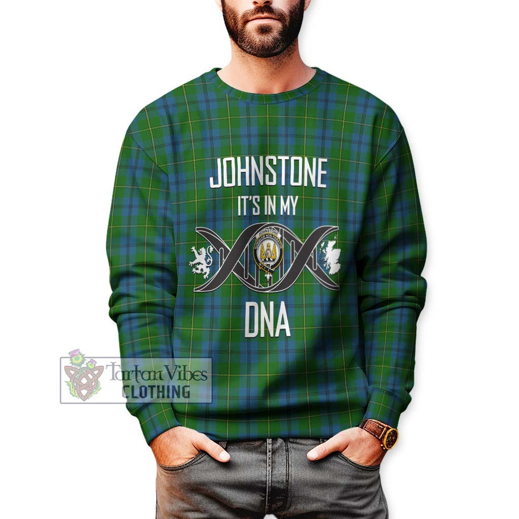 Johnstone (Johnston) Tartan Sweatshirt with Family Crest DNA In Me Style Unisex - Tartanvibesclothing Shop