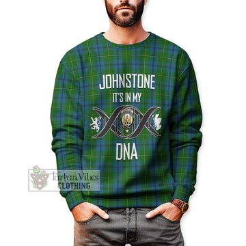 Johnstone (Johnston) Tartan Sweatshirt with Family Crest DNA In Me Style