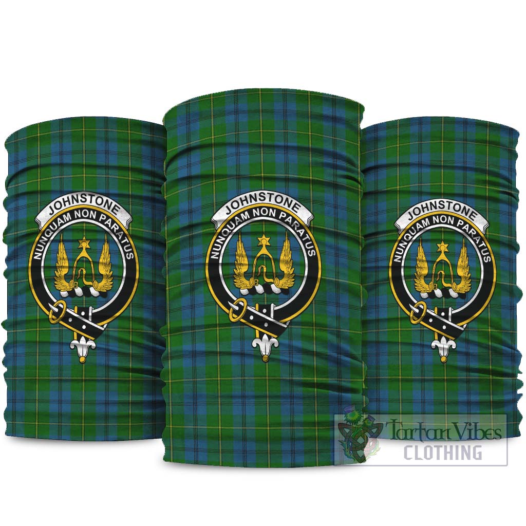 Johnstone Tartan Neck Gaiters, Tartan Bandanas, Tartan Head Band with Family Crest