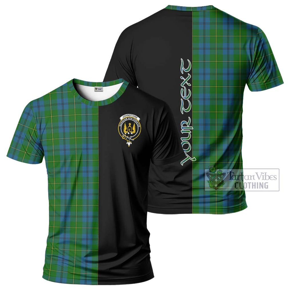 Johnstone (Johnston) Tartan T-Shirt with Family Crest and Half Of Me Style Kid's Shirt - Tartanvibesclothing Shop