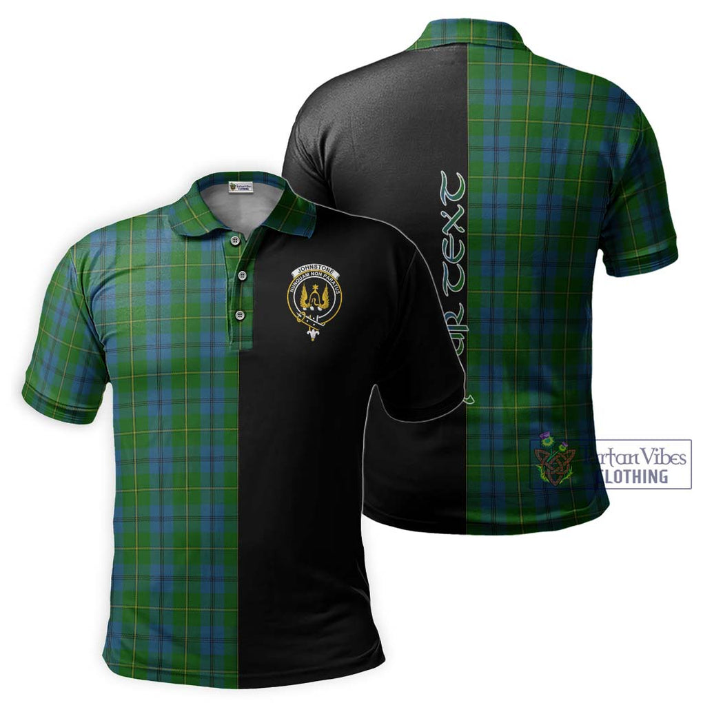 Johnstone (Johnston) Tartan Polo Shirt with Family Crest and Half Of Me Style Kid - Tartanvibesclothing Shop