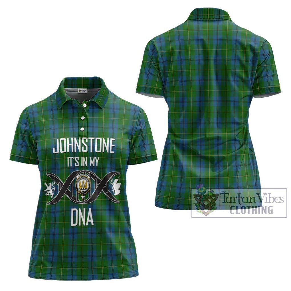 Johnstone (Johnston) Tartan Women's Polo Shirt with Family Crest DNA In Me Style - Tartanvibesclothing Shop