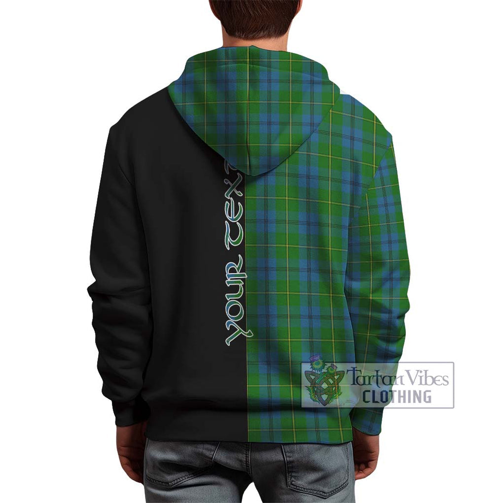 Johnstone (Johnston) Tartan Hoodie with Family Crest and Half Of Me Style - Tartanvibesclothing Shop