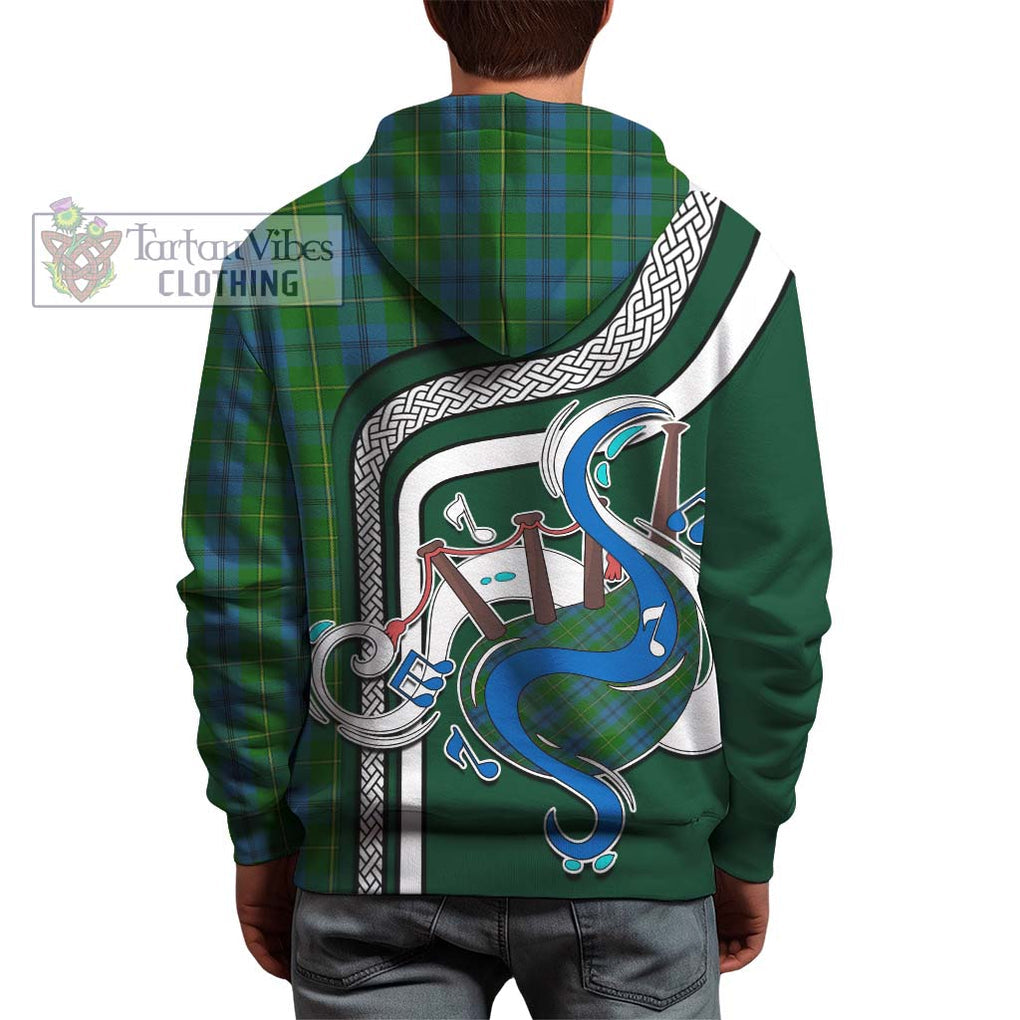 Johnstone (Johnston) Tartan Hoodie with Epic Bagpipe Style - Tartanvibesclothing Shop