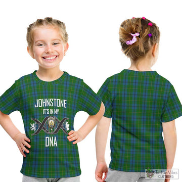 Johnstone (Johnston) Tartan Kid T-Shirt with Family Crest DNA In Me Style