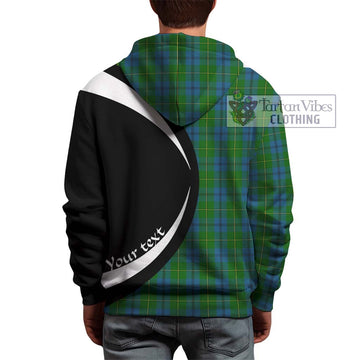 Johnstone (Johnston) Tartan Hoodie with Family Crest Circle Style