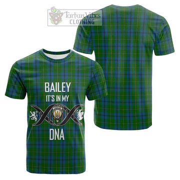 Johnstone (Johnston) Tartan Cotton T-shirt with Family Crest DNA In Me Style