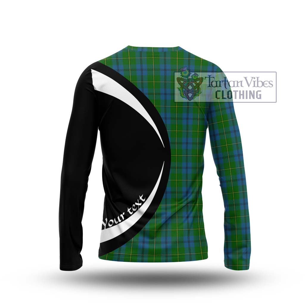 Johnstone (Johnston) Tartan Long Sleeve T-Shirt with Family Crest Circle Style - Tartan Vibes Clothing