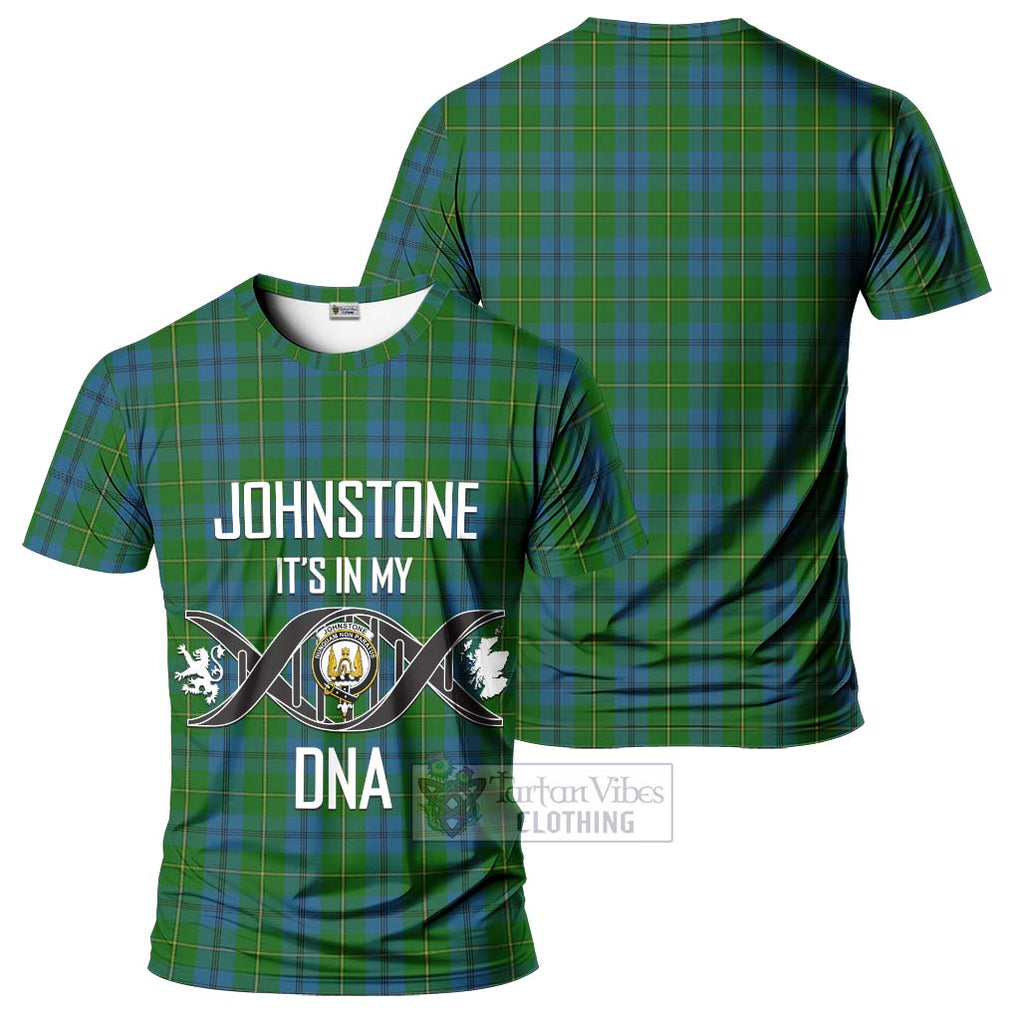 Johnstone (Johnston) Tartan T-Shirt with Family Crest DNA In Me Style - Tartan Vibes Clothing