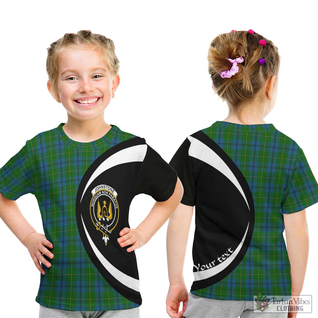 Johnstone (Johnston) Tartan Kid T-Shirt with Family Crest Circle Style - Tartan Vibes Clothing